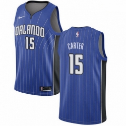 Mens Nike Orlando Magic 15 Vince Carter Swingman Royal Blue Road NBA Jersey Icon Edition