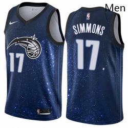 Mens Nike Orlando Magic 17 Jonathon Simmons Swingman Blue NBA Jersey City Edition 