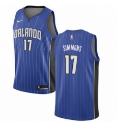 Mens Nike Orlando Magic 17 Jonathon Simmons Swingman Royal Blue Road NBA Jersey Icon Edition 