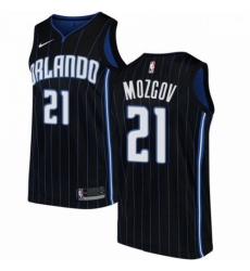 Mens Nike Orlando Magic 21 Timofey Mozgov Authentic Black NBA Jersey Statement Edition 