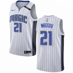 Mens Nike Orlando Magic 21 Timofey Mozgov Authentic White NBA Jersey Association Edition 