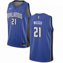 Mens Nike Orlando Magic 21 Timofey Mozgov Swingman Royal Blue NBA Jersey Icon Edition 