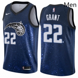 Mens Nike Orlando Magic 22 Jerian Grant Swingman Blue NBA Jersey City Edition 