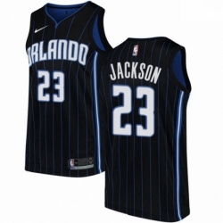 Mens Nike Orlando Magic 23 Justin Jackson Authentic Black NBA Jersey Statement Edition 