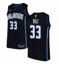 Mens Nike Orlando Magic 33 Grant Hill Authentic Black Alternate NBA Jersey Statement Edition