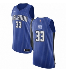 Mens Nike Orlando Magic 33 Grant Hill Authentic Royal Blue Road NBA Jersey Icon Edition