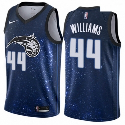 Mens Nike Orlando Magic 44 Jason Williams Authentic Blue NBA Jersey City Edition