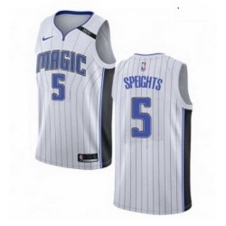 Mens Nike Orlando Magic 5 Marreese Speights Authentic NBA Jersey Association Edition 