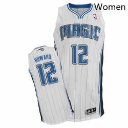 Womens Adidas Orlando Magic 12 Dwight Howard Authentic White Home NBA Jersey 