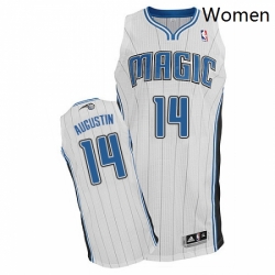 Womens Adidas Orlando Magic 14 DJ Augustin Authentic White Home NBA Jersey