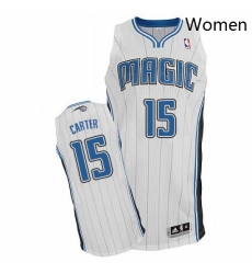 Womens Adidas Orlando Magic 15 Vince Carter Authentic White Home NBA Jersey