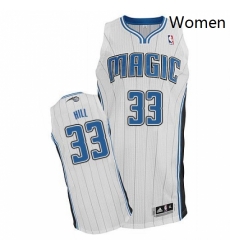 Womens Adidas Orlando Magic 33 Grant Hill Authentic White Home NBA Jersey