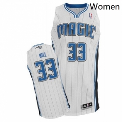 Womens Adidas Orlando Magic 33 Grant Hill Authentic White Home NBA Jersey