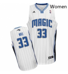 Womens Adidas Orlando Magic 33 Grant Hill Swingman White Home NBA Jersey
