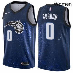 Womens Nike Orlando Magic 0 Aaron Gordon Swingman Blue NBA Jersey City Edition