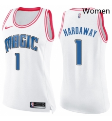 Womens Nike Orlando Magic 1 Penny Hardaway Swingman WhitePink Fashion NBA Jersey