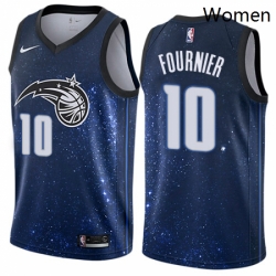 Womens Nike Orlando Magic 10 Evan Fournier Swingman Blue NBA Jersey City Edition