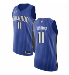Womens Nike Orlando Magic 11 Bismack Biyombo Authentic Royal Blue Road NBA Jersey Icon Edition