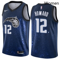 Womens Nike Orlando Magic 12 Dwight Howard Swingman Blue NBA Jersey City Edition 