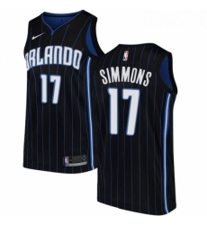 Womens Nike Orlando Magic 17 Jonathon Simmons Authentic Black Alternate NBA Jersey Statement Edition 