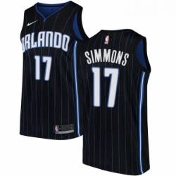 Womens Nike Orlando Magic 17 Jonathon Simmons Swingman Black Alternate NBA Jersey Statement Edition 