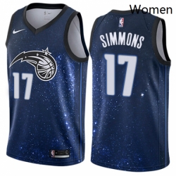 Womens Nike Orlando Magic 17 Jonathon Simmons Swingman Blue NBA Jersey City Edition 