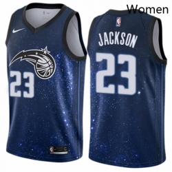 Womens Nike Orlando Magic 23 Justin Jackson Swingman Blue NBA Jersey City Edition 