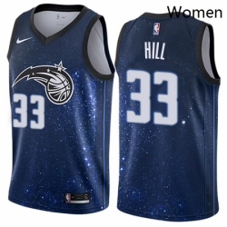Womens Nike Orlando Magic 33 Grant Hill Swingman Blue NBA Jersey City Edition
