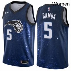 Womens Nike Orlando Magic 5 Mohamed Bamba Swingman Blue NBA Jersey City Edition 