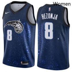 Womens Nike Orlando Magic 8 Mario Hezonja Swingman Blue NBA Jersey City Edition