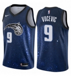Womens Nike Orlando Magic 9 Nikola Vucevic Swingman Blue NBA Jersey City Edition
