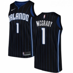 Youth Nike Orlando Magic 1 Tracy Mcgrady Authentic Black Alternate NBA Jersey Statement Edition
