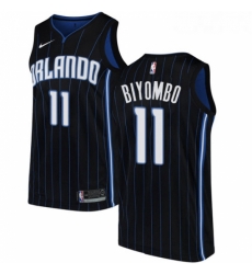 Youth Nike Orlando Magic 11 Bismack Biyombo Authentic Black Alternate NBA Jersey Statement Edition
