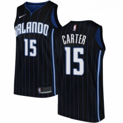 Youth Nike Orlando Magic 15 Vince Carter Authentic Black Alternate NBA Jersey Statement Edition