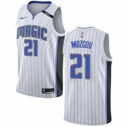 Youth Nike Orlando Magic 21 Timofey Mozgov Swingman White NBA Jersey Association Edition 