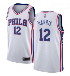 76ers #12 Tobias Harris White Basketball Swingman Association Edition Jersey