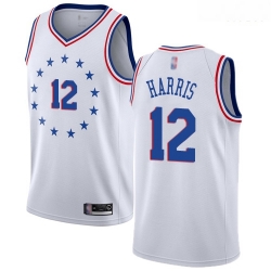 76ers #12 Tobias Harris White Basketball Swingman Earned Edition Jersey