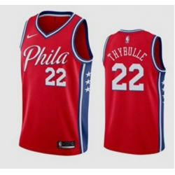 Men Philadelphia 76ers 22 Matisse Thybulle Red Stitched Swingman Jersey