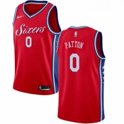 Mens Nike Philadelphia 76ers 0 Justin Patton Swingman Red NBA Jersey Statement Edition 