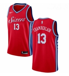 Mens Nike Philadelphia 76ers 13 Wilt Chamberlain Authentic Red Alternate NBA Jersey Statement Edition