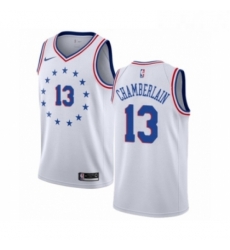 Mens Nike Philadelphia 76ers 13 Wilt Chamberlain White Swingman Jersey Earned Edition
