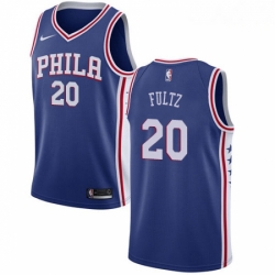 Mens Nike Philadelphia 76ers 20 Markelle Fultz Swingman Blue Road NBA Jersey Icon Edition