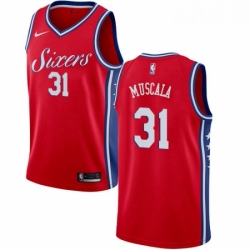 Mens Nike Philadelphia 76ers 31 Mike Muscala Swingman Red NBA Jersey Statement Edition 