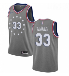 Mens Nike Philadelphia 76ers 33 Tobias Harris Gray NBA Swingman City Edition 2018 19 Jersey 