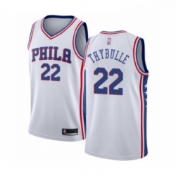Mens Philadelphia 76ers 22 Mattise Thybulle Swingman White Basketball Jersey Association Edition 