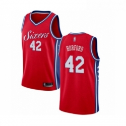 Mens Philadelphia 76ers 42 Al Horford Authentic Red Basketball Jersey Statement Edition 