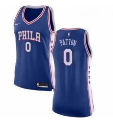 Womens Nike Philadelphia 76ers 0 Justin Patton Swingman Blue NBA Jersey Icon Edition 