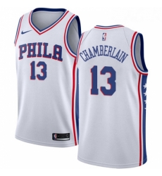 Womens Nike Philadelphia 76ers 13 Wilt Chamberlain Authentic White Home NBA Jersey Association Edition