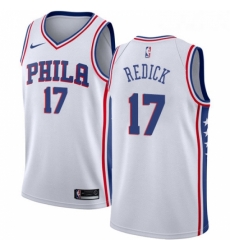 Womens Nike Philadelphia 76ers 17 JJ Redick Authentic White Home NBA Jersey Association Edition 