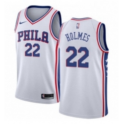 Womens Nike Philadelphia 76ers 22 Richaun Holmes Authentic White Home NBA Jersey Association Edition 